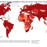 نقشه پراکندگی ابتلا به سرطان در جهان- نقشه متعلق به GCO