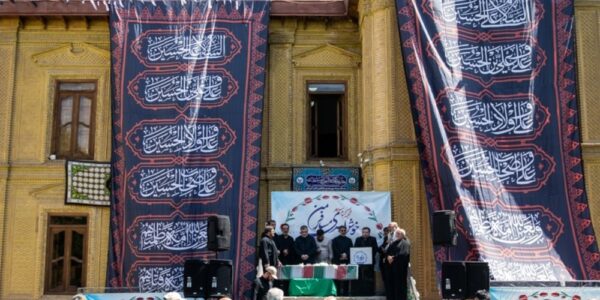 مراسم خاکسپاری «شهید گمنام» در عمارت فخرالدوله در حوالی بهارستان، خبرگزاری امنیتی فارس